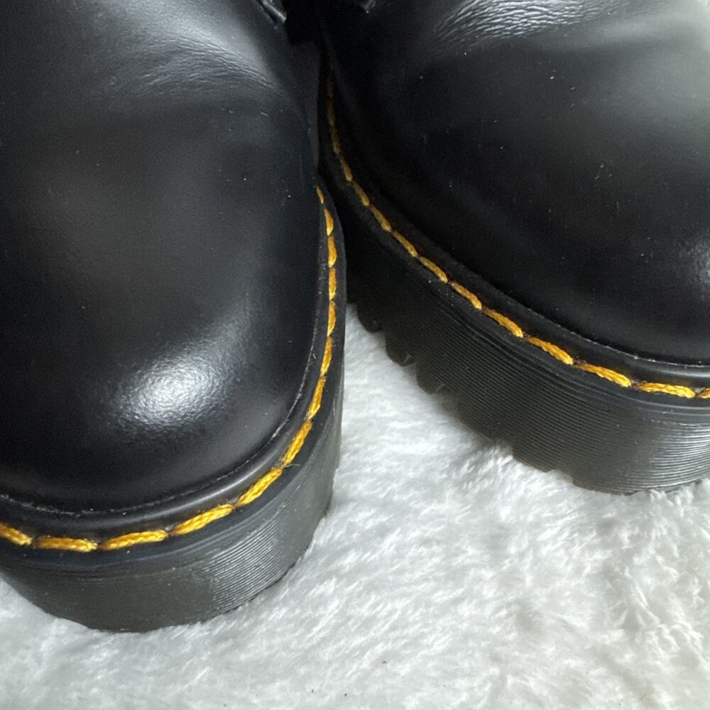 Dr. Martens LEONALO Size 5 Women’s LA004 Black Leather Chunky Lace Up EUC - Picture 2 of 9